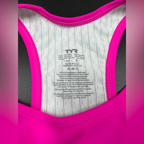 NWOT TYR Women's Carbon Triathlon Tank Pink Black Size Small - Picture 4 of 7